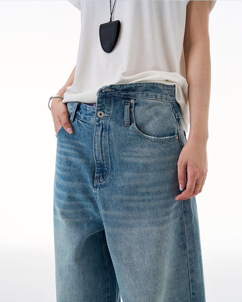 MADWITCH IRREGULAR WASH DENIM PANTS #CK9652