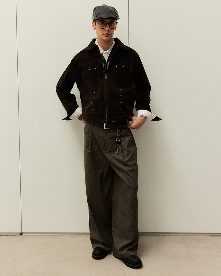 MADWITCH STUD SUEDE JACKET #5079