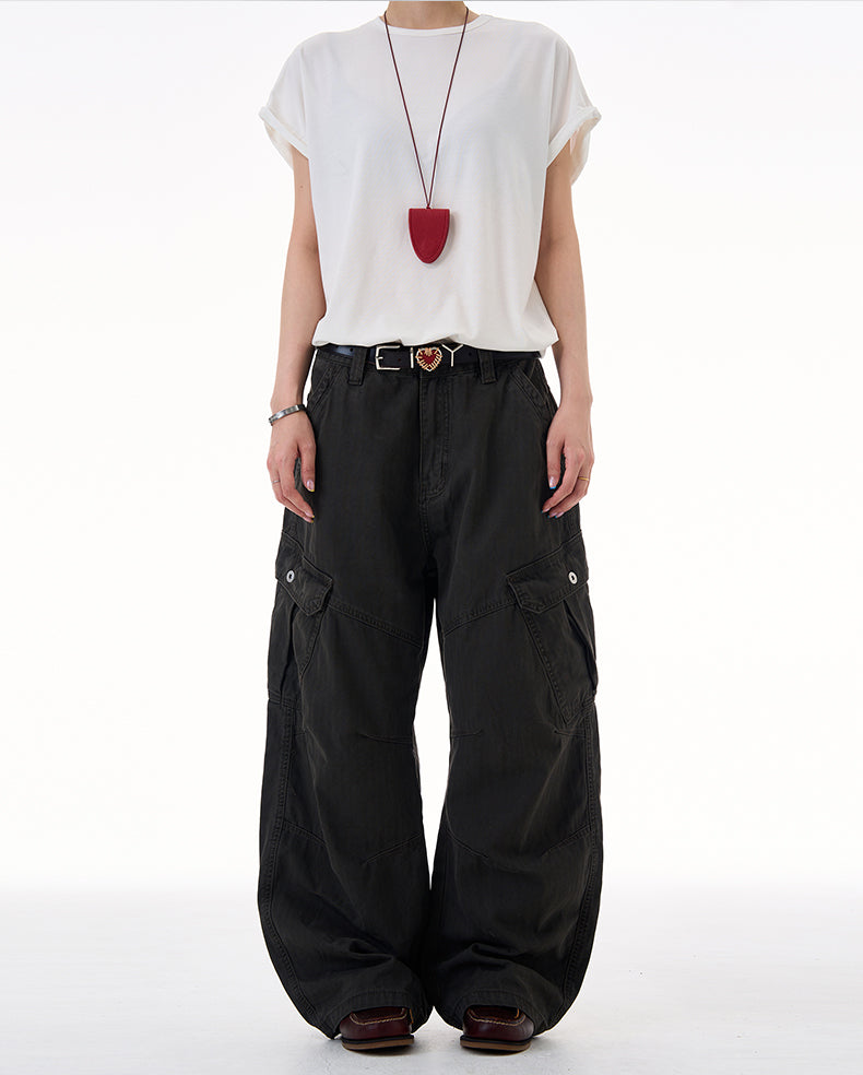 MADWITCH UTILITY RELAXED FIT PANTS #CK3557