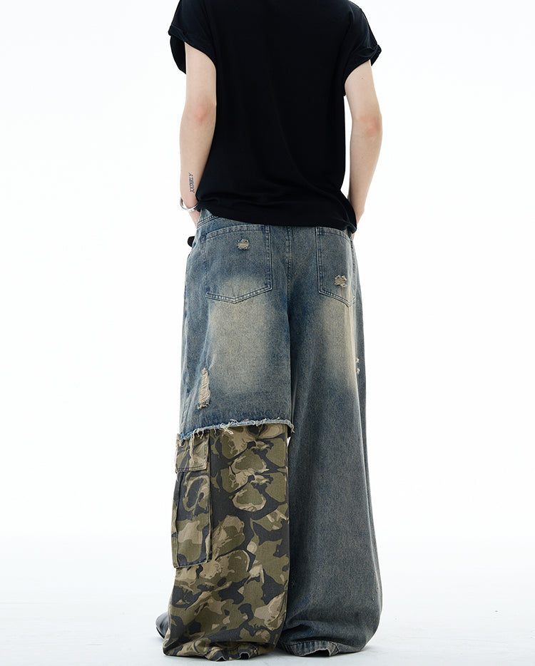 MADWITCH PATCHWORK VINTAGE DENIM #RK08