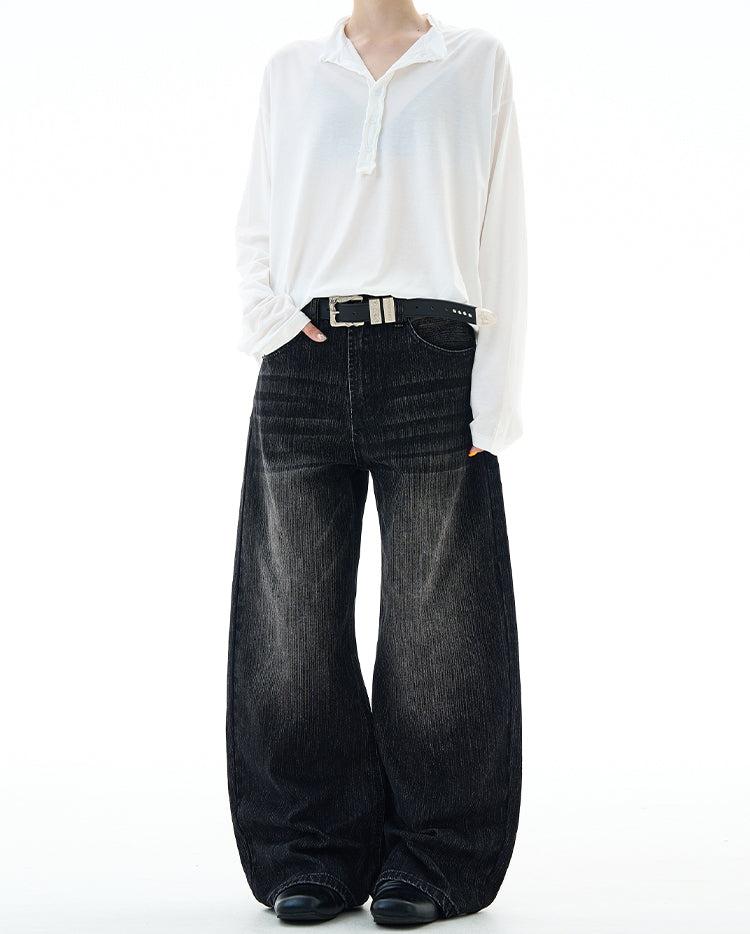 MADWITCH UNISEX HIGH STREET WIDE LEG JEANS #G6669-2