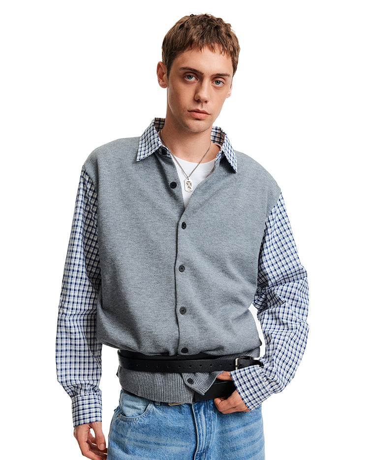 MADWITCH PATCH PLAID KNIT #51179