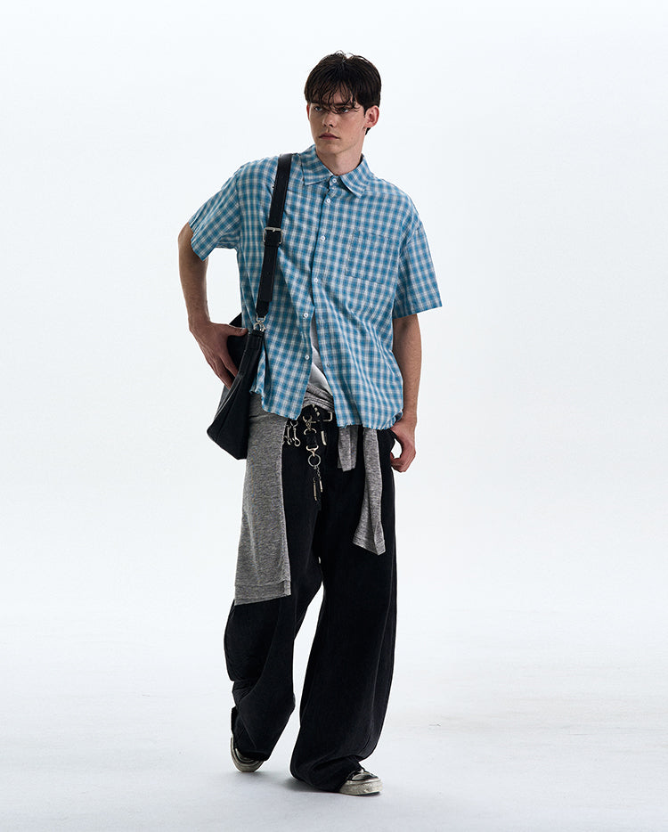 MADWITCH VINTAGE PLAID SHIRT #RC189