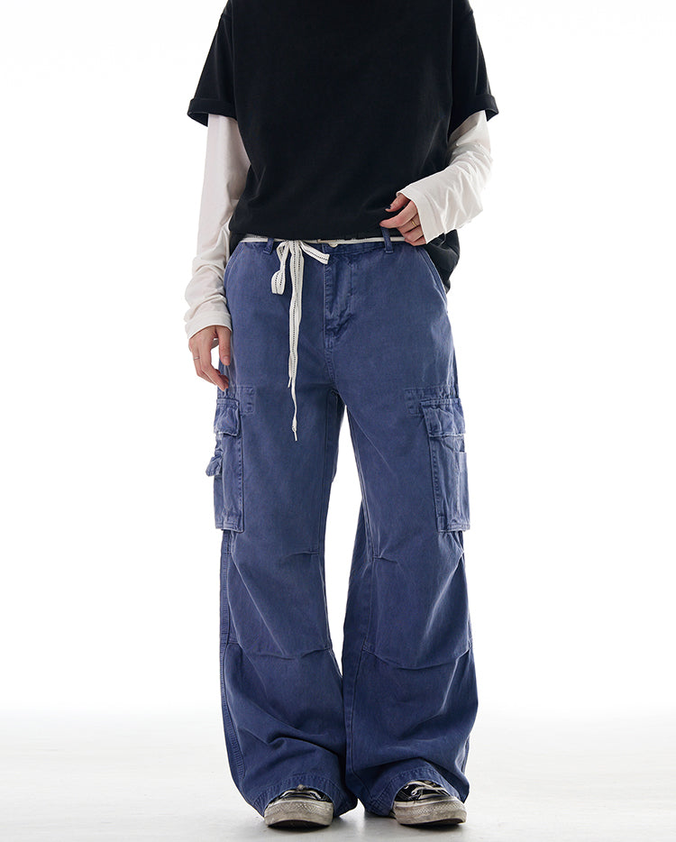 MADWITCH BAGGY WIDE LEG CARGO PANTS #Z003