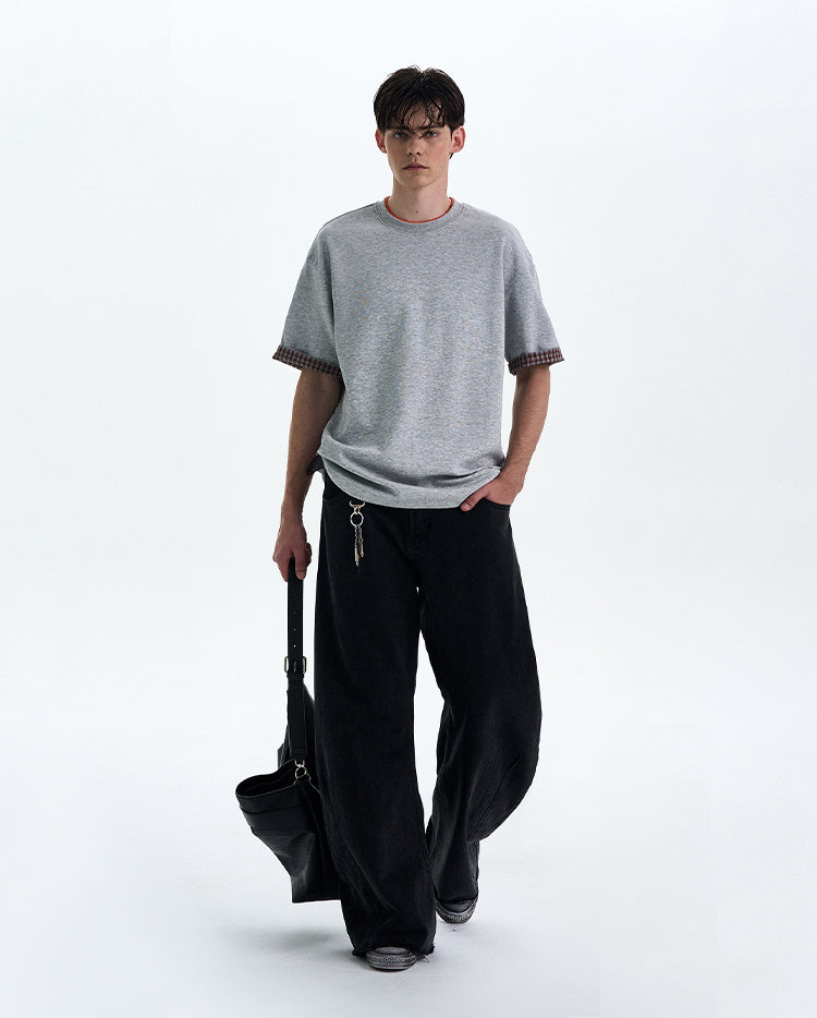 MADWITCH VINTAGE ROLLED HEM TEE #C1785C25
