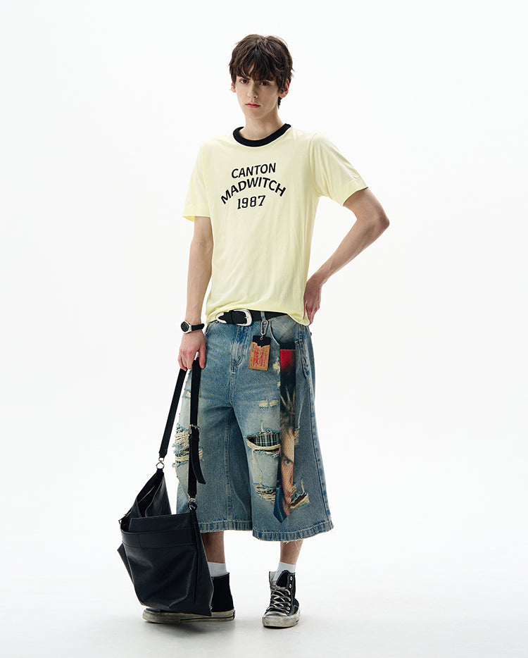 MADWITCH CREW NECK DROP SHOULDER TEE #MD4198