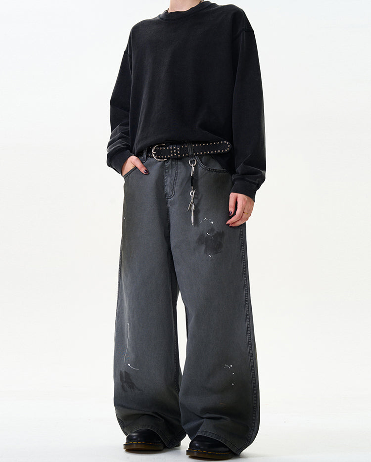 MADWITCH STRAIGHT-LEG WIDE-LEG JEANS #CK9332