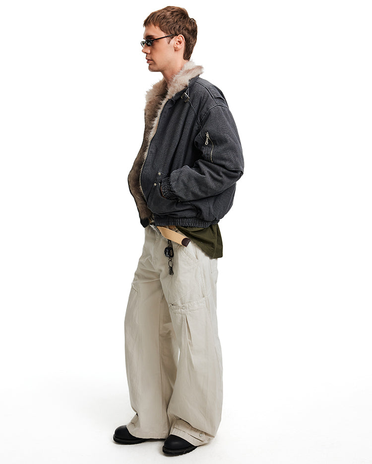 MADWITCH DENIM PILE PARKA #BM350