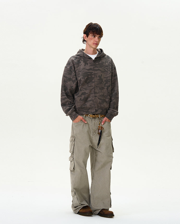 MADWITCH CAMOUFLAGE HOODED TOP #0188