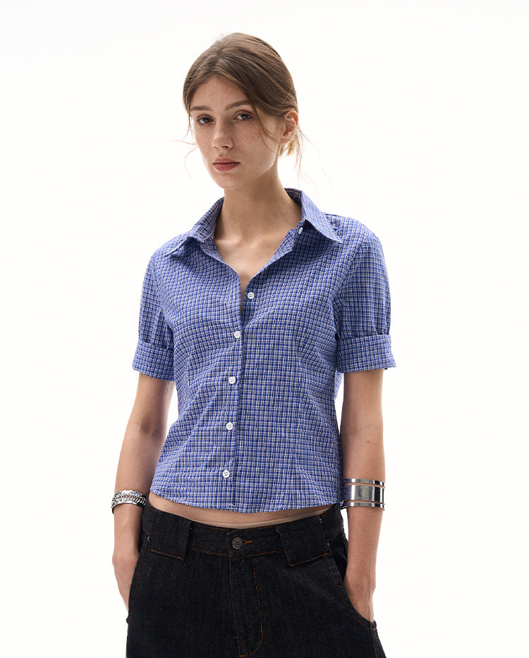 MADWITCH SHORTS-LENGTH STRUCTURED SHIRT #CY156