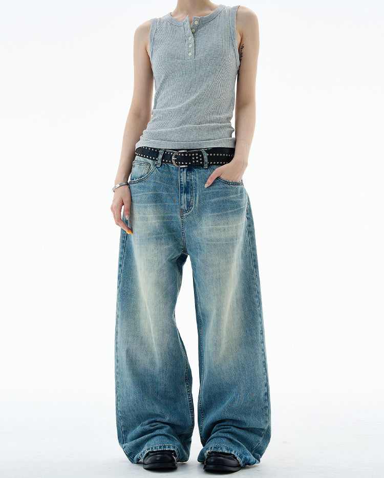 MADWITCH HIGH-STREET WIDE LEG JEANS #CK9677