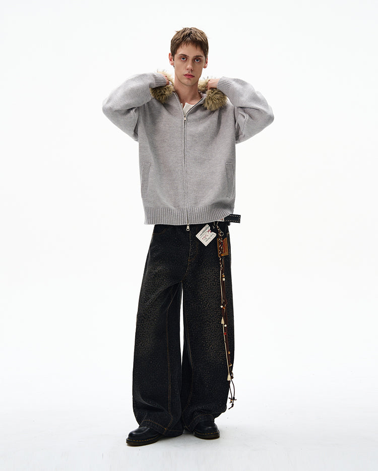 MADWITCH UNISEX FUR-TRIMMED CASUAL COAT #6273