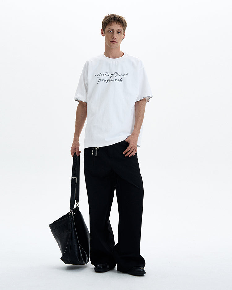 MADWITCH VERSATILE EMBROIDERED T-SHIRT #880312
