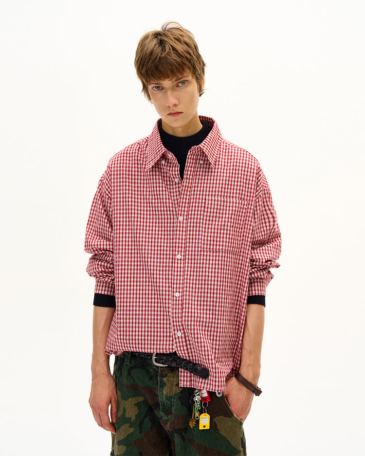 MADWITCH UNISEX VERSATILE CHECKERED SHIRT #CR6213