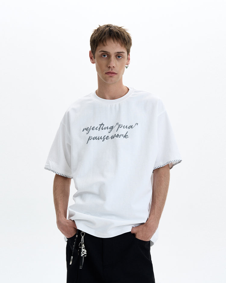 MADWITCH VERSATILE EMBROIDERED T-SHIRT #880312