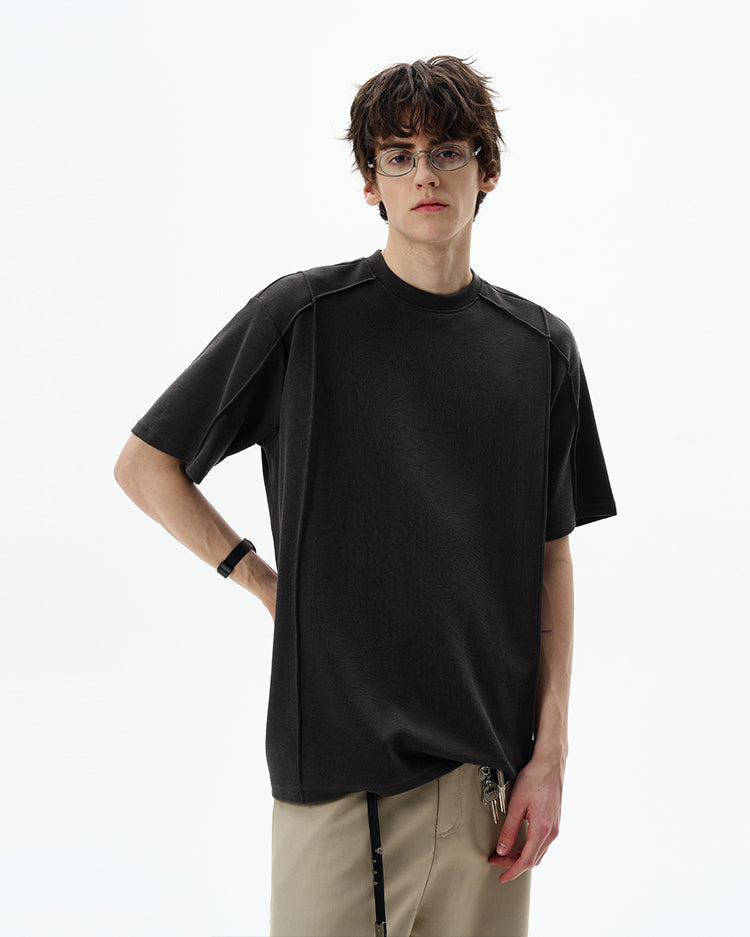 MADWITCH PANELED CREW NECK TEE #UTU009
