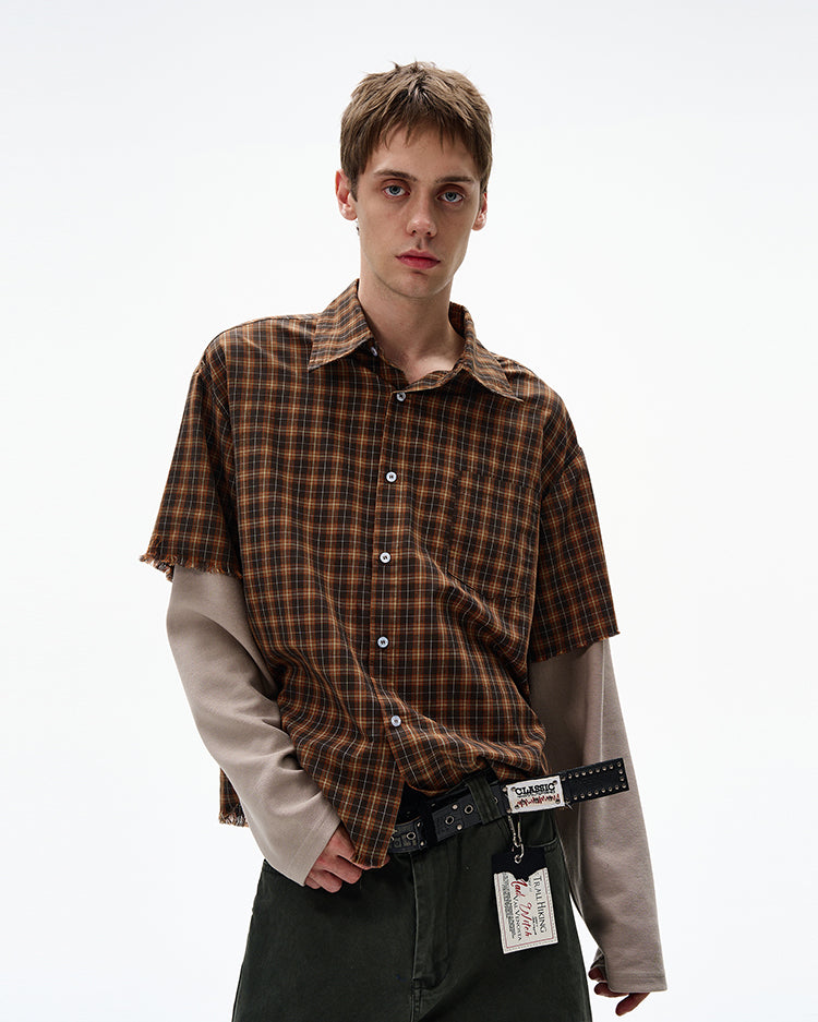 MADWITCH UNISEX FAUX TWO-PIECE SHIRT #CR601