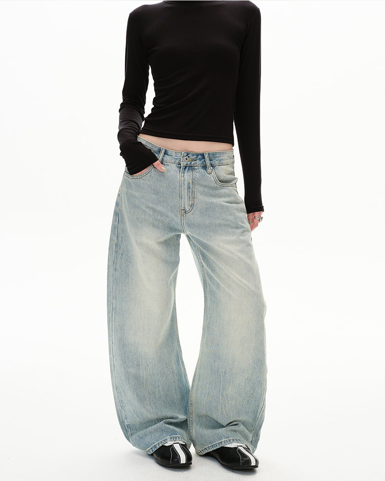 MADWITCH WASHED SLUNG JEANS #GPC9698