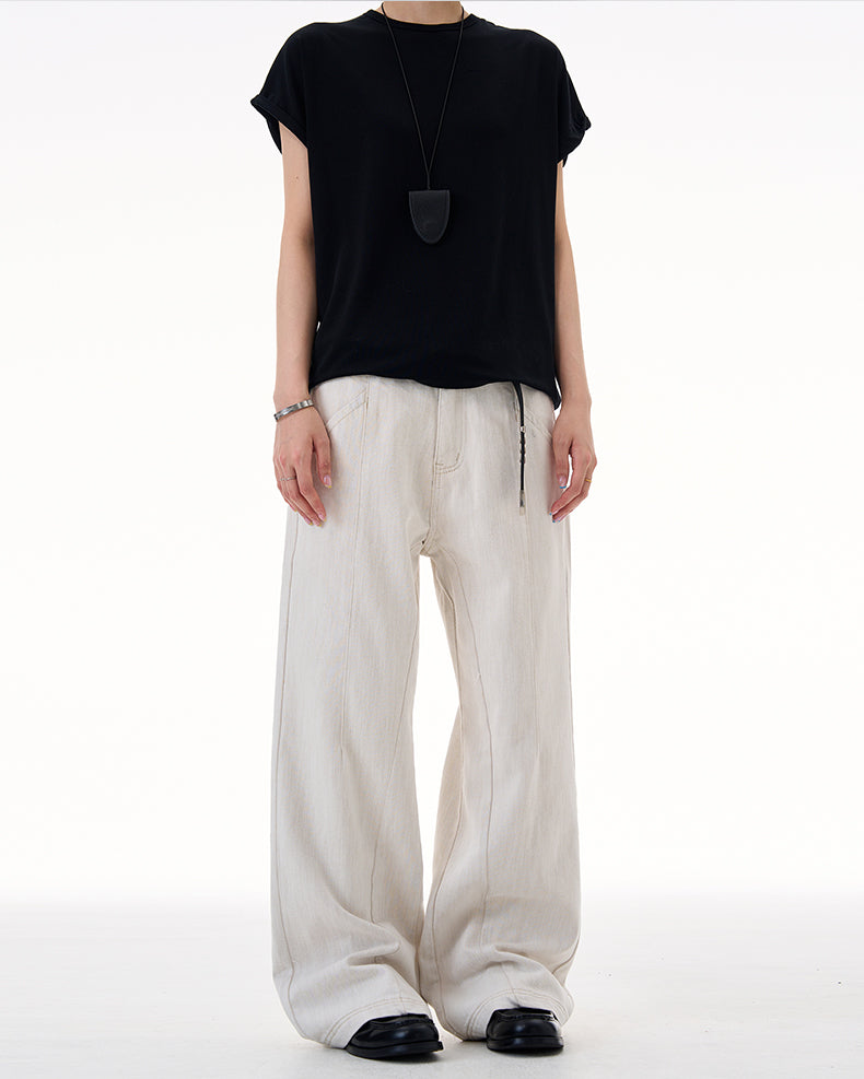 MADWITCH LINEN BLEND WHITE JEANS #CK9657
