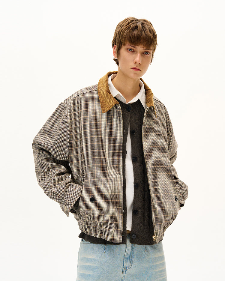 MADWITCH UNISEX CONTRAST COLLAR PATCHWORK JACKET #G1412