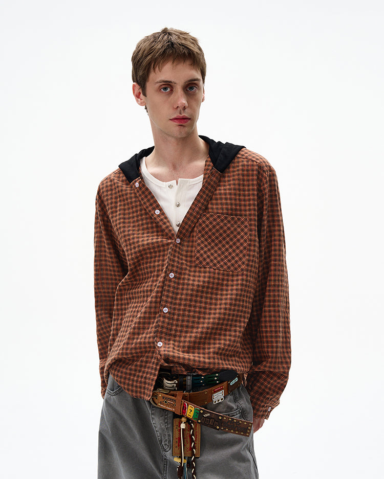 MADWITCH UNISEX COMMUTER HOODED SHIRT #CR602