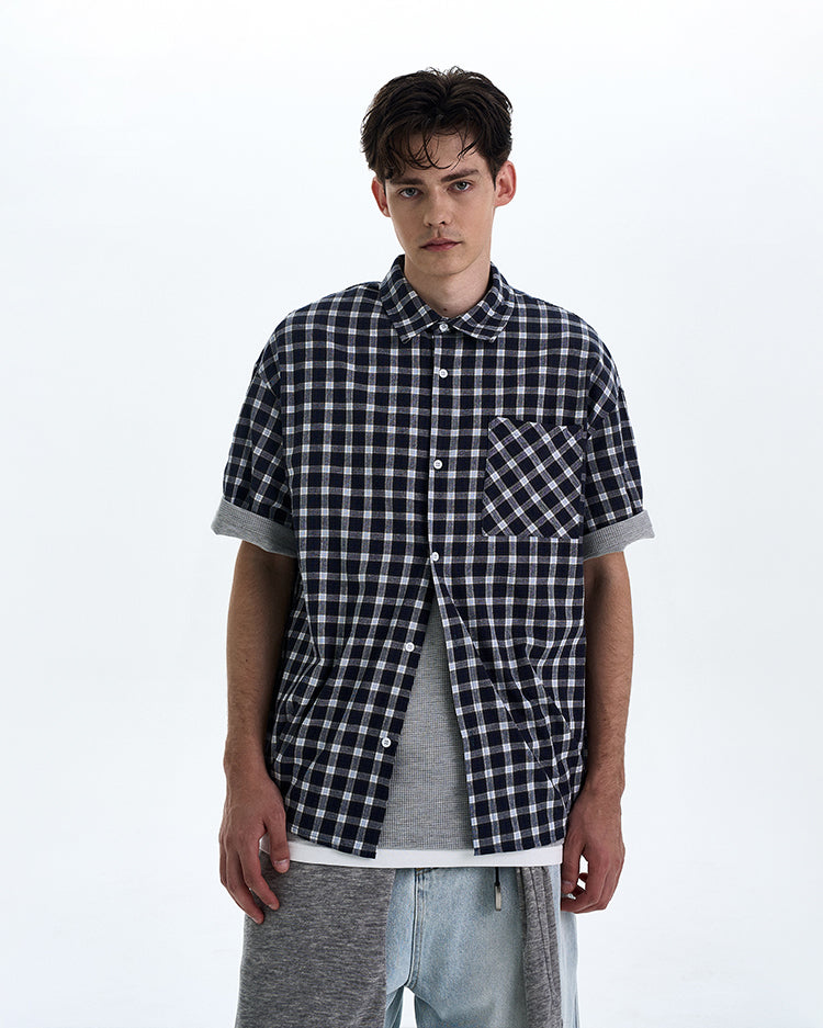 MADWITCH DETACHABLE HOODED SHORT SHIRT #RC218