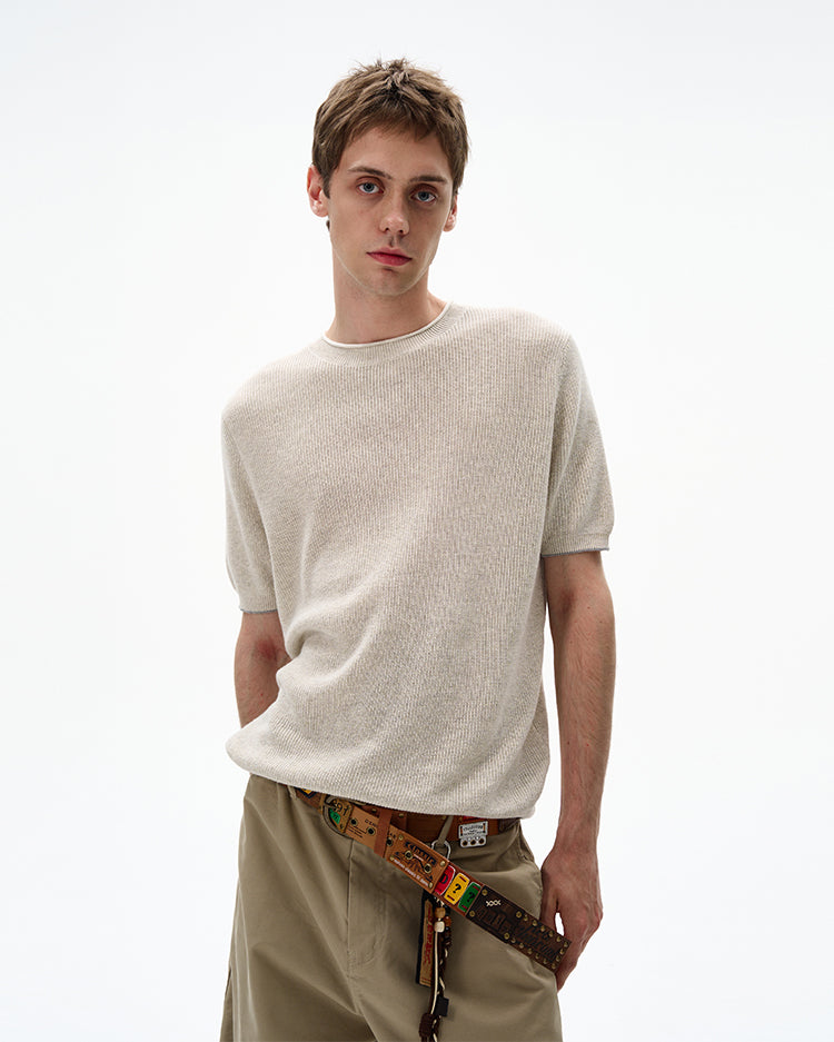 MADWITCH RETRO MINIMALIST KNIT TEE #250115
