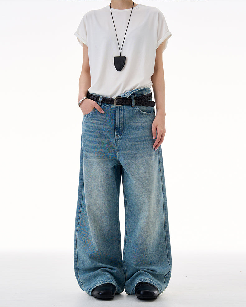 MADWITCH IRREGULAR WASH DENIM PANTS #CK9652