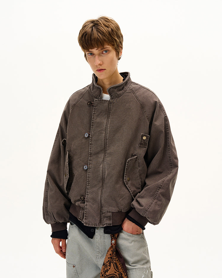 MADWITCH UNISEX WASHED UTILITY JACKET #MD2561