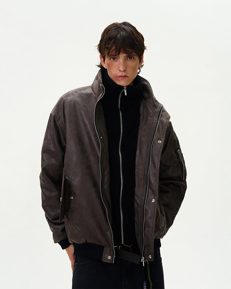 MADWITCH FAUX TWO-IN-ONE JACKET #BM232