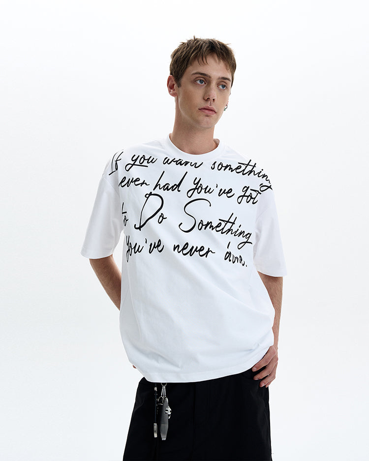 MADWIT LETTER PRINT TEE #27344