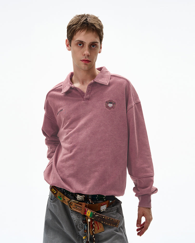 MADWITCH UNISEX RETRO POLO SWEATSHIRT #9693