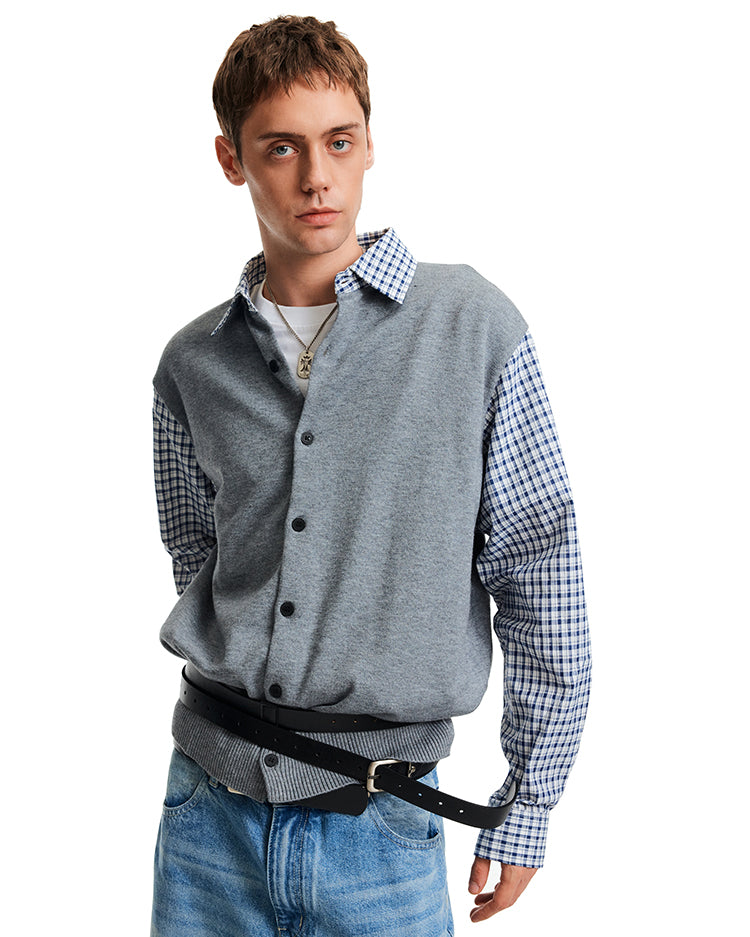 MADWITCH PATCH PLAID KNIT #51179
