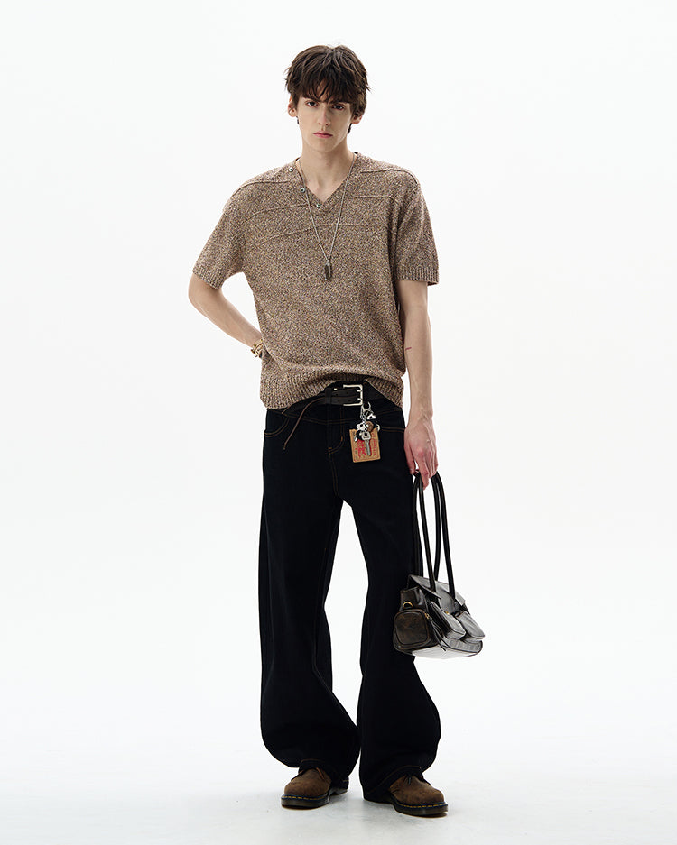 MADWITCH ELEGANT V-NECK TEE #YF897