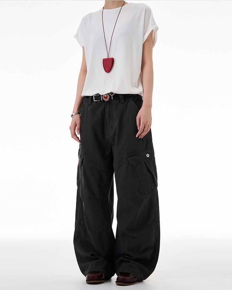 MADWITCH UTILITY RELAXED FIT PANTS #CK3557
