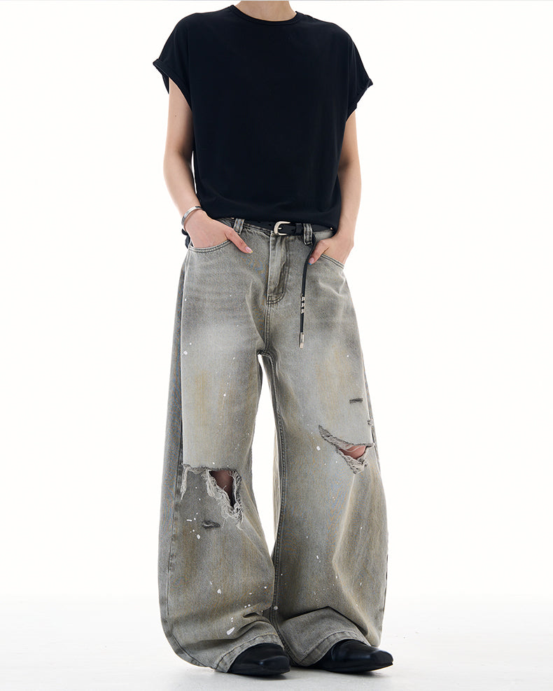 MADWITCH UNISEX RELAXED FIT DENIM PANTS #FX080