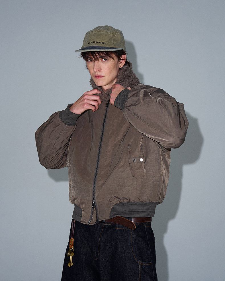 MADWITCH FUR COLLAR UTILITY PARKA COAT #0192