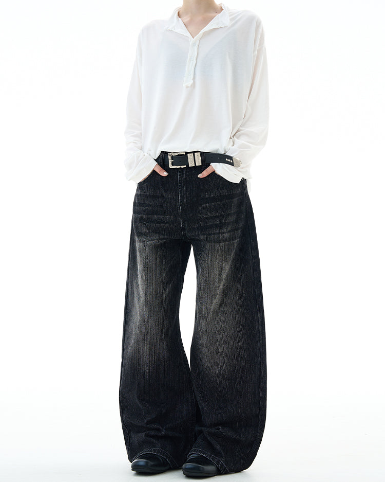 MADWITCH UNISEX HIGH STREET WIDE LEG JEANS #G6669-2