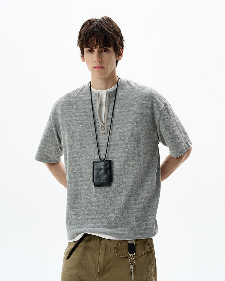 MADWITCH V-NECK KNIT TEE #6971