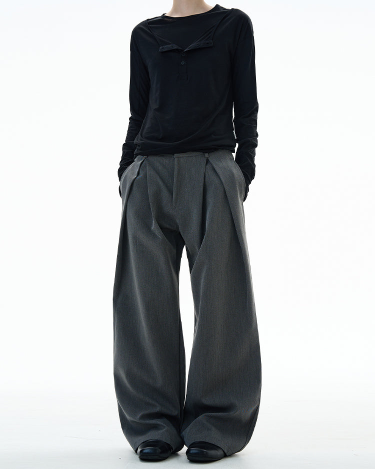 MADWITCH UNISEX WIDE LEG STRAIGHT DRESS PANTS #C915