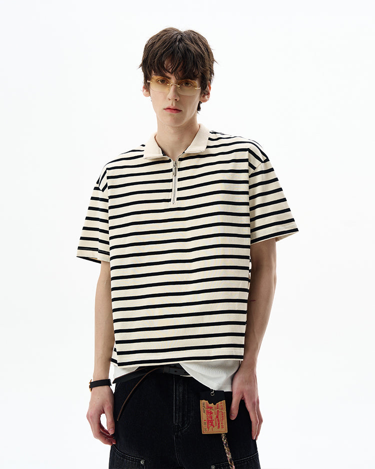MADWITCH HALF-ZIP DESIGN TSHIRT #6973