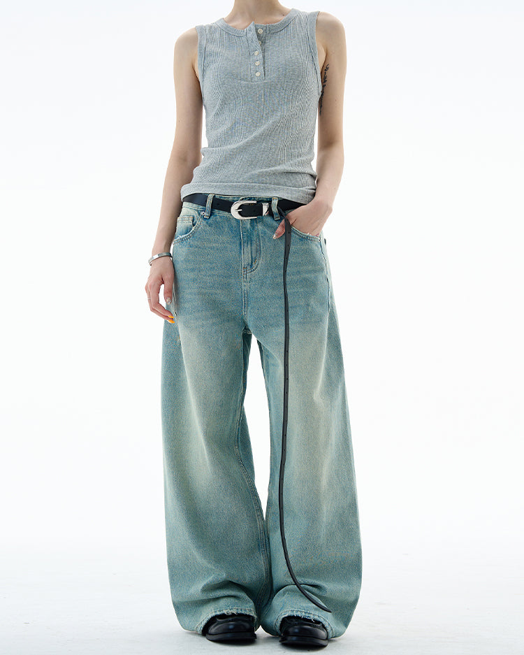 MADWITCH DISTRESSED STRAIGHT DENIM #CK9651