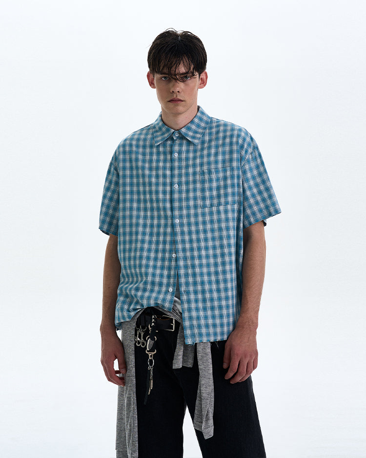 MADWITCH VINTAGE PLAID SHIRT #RC189