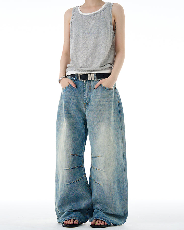 MADWITCH TEXTURED DESIGN JEANS #F9052