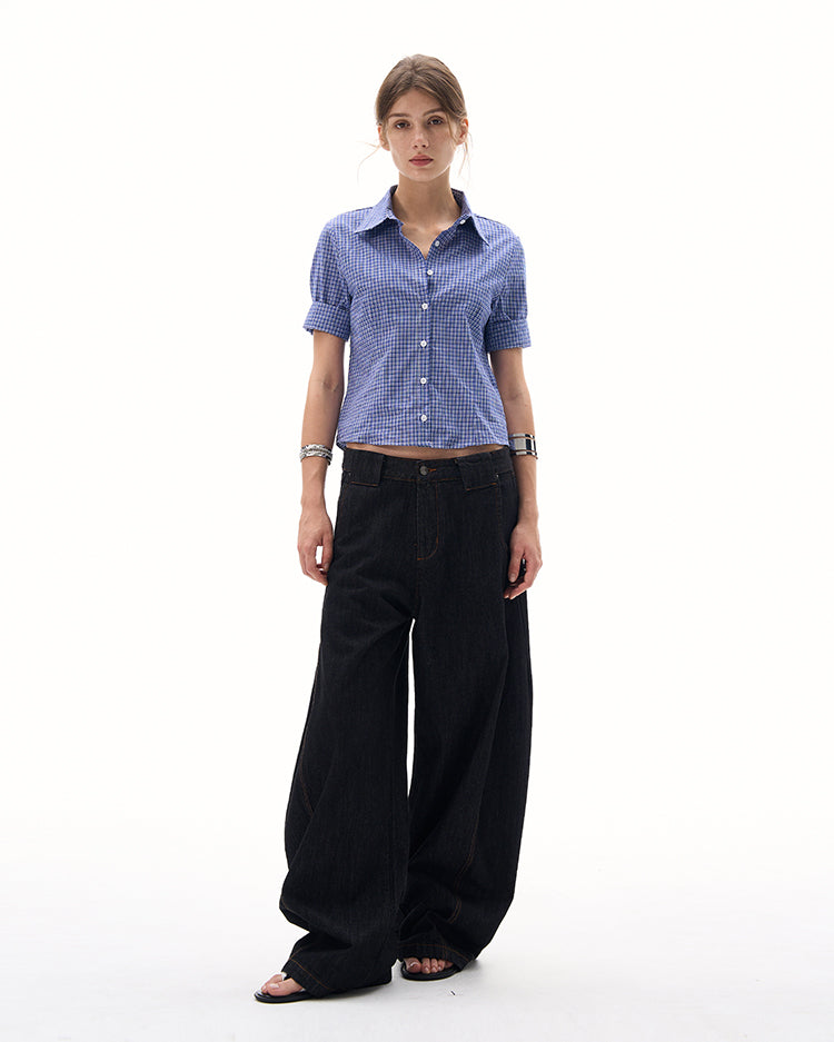 MADWITCH SHORTS-LENGTH STRUCTURED SHIRT #CY156