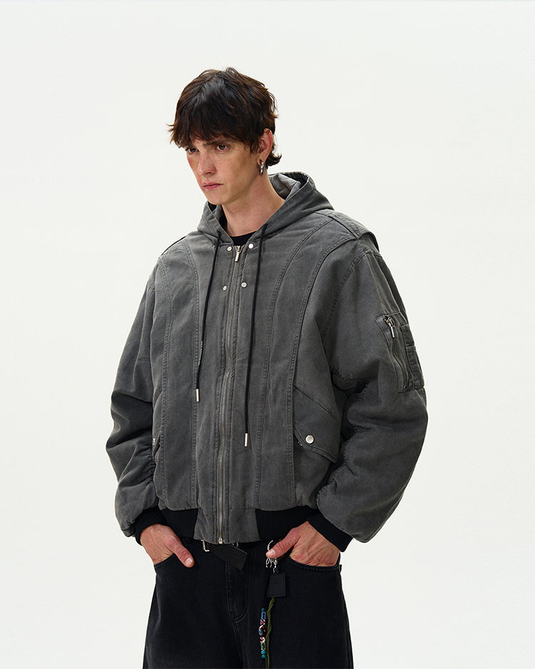 MADWITCH VINTAGE LOOSE-FIT COTTON JACKET #BM254