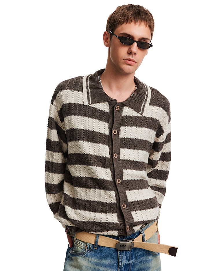 MADWITCH STRIPE LAZY CARDIGAN #68966