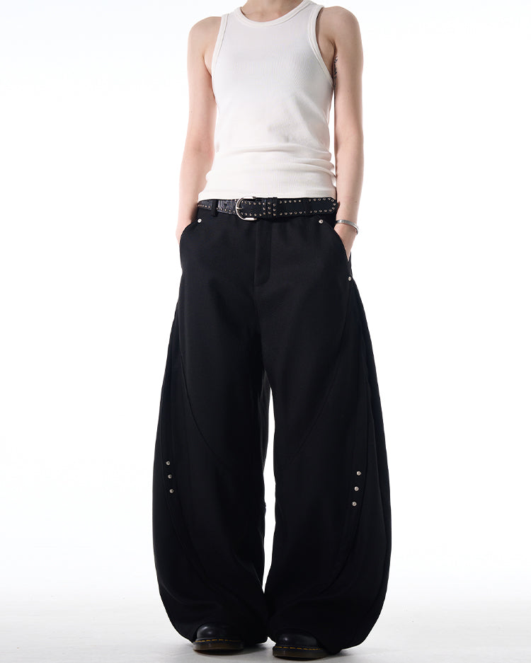 MADWITCH LOOSE FIT WIDE-LEG DENIM PANTS #C828