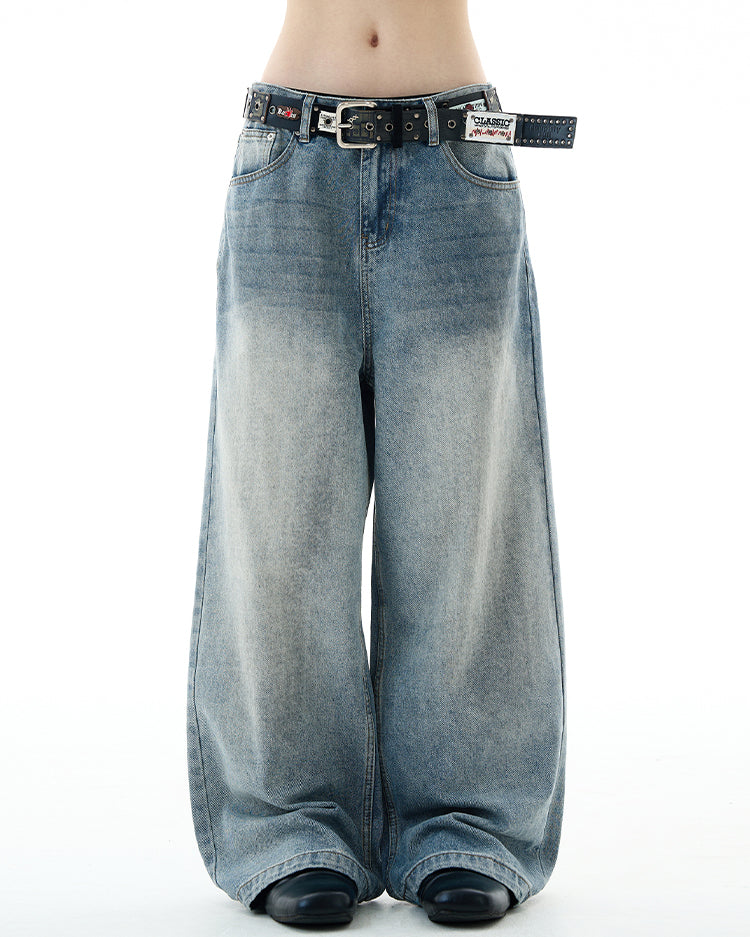 MADWITCH UNISEX DIRTY WASHED DENIM JEANS #G6846