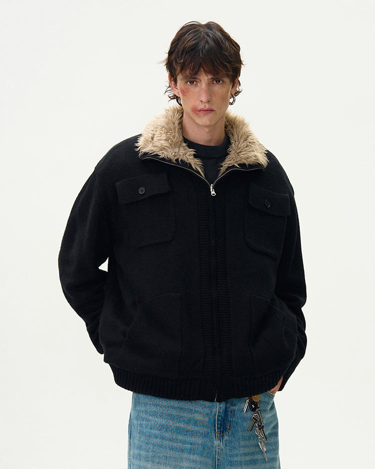 MADWITCH HEAVYWEIGHT KNIT COTTON JACKET #C178